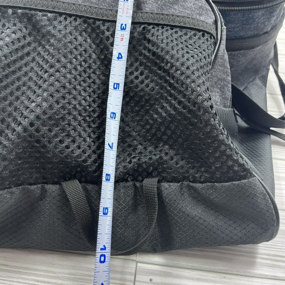 Adidas Squad III Duffel Medium Gym Bag Gray Black Nylon Turquois Interior - Picture 13 of 13